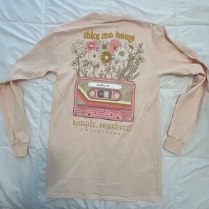 Simply Southern Shirt Size S. NWT. “Take Me Home” Irregular/damage
